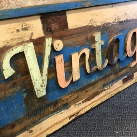 kh25 230 a indian furniture vintage sign left close