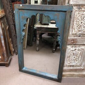 kh25 86 b indian furniture blue multifoil arch mirror right