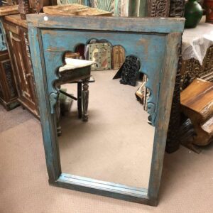 kh25 86 b indian furniture blue multifoil arch mirror main