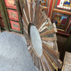 k75 4541 reclaimed circular mirrors block sun above