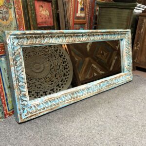 kh12 m 8018 indian mirror blue frame carved main