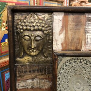 kh20 177 indian furniture large mirror with buddhas reclaimed close