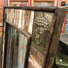 kh20 177 indian furniture large mirror with buddhas reclaimed right