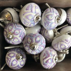 k80 8161 b indian accessory gift ceramic knobs lilac grouped