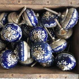 k80 8161 d indian accessory gift ceramic knobs dark blue grouped