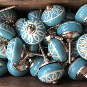 k80 8161 e indian accessory gift ceramic knobs turquoise grouped