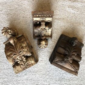 k80 8299 indian accessory gift carved corbel pieces group