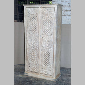 k81 7961 indian furniture ornate white cabinet factory