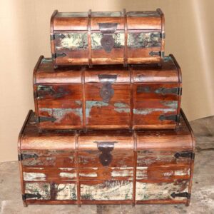 k81 8014 indian furniture reclaimed seamans trunks set factory