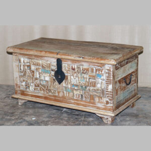 k81 8058 indian furniture reclaimed block trunk factory