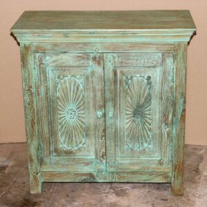 k81 8065 indian furniture lovely small green cabinet factory