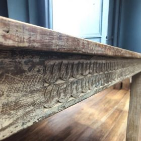 k82 7422 indian furniture pastel wash dining table carvings