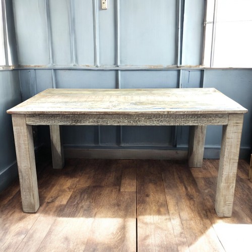 k82 7422 indian furniture pastel wash dining table white