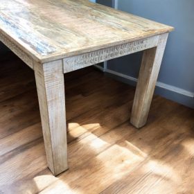 k82 7422 indian furniture pastel wash dining table 6 seater