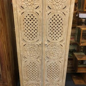 k81 7961 indian furniture ornate white cabinet front