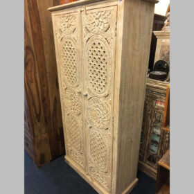 k81 7961 indian furniture ornate white cabinet main