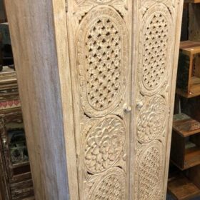 k81 7961 indian furniture ornate white cabinet left