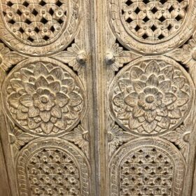k81 7961 indian furniture ornate white cabinet close