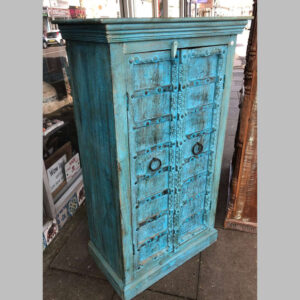 k81 7966 indian furniture blue midsize cabinet main
