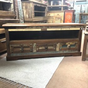 k81 8005 indian furniture recycled tv stand front