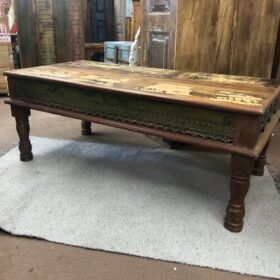 k81 8048 indian furniture medium carved edge table front