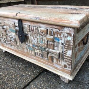 k81 8058 indian furniture reclaimed block trunk right