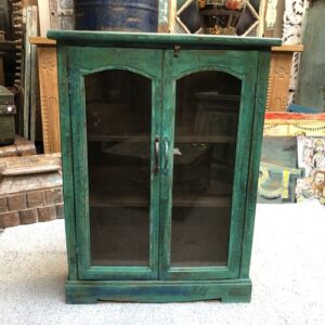 k81 8098 indian furniture shallow turquoise cabinet front
