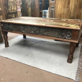 k81 8100 indian furniture carved edge coffee front