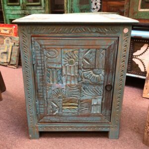 k81 j2 blue indian furniture carved block bedside table main