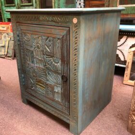 k81 j2 blue indian furniture carved block bedside table right