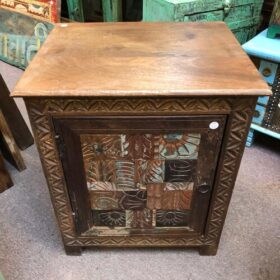 k81 j2 brown indian furniture carved block bedside table top