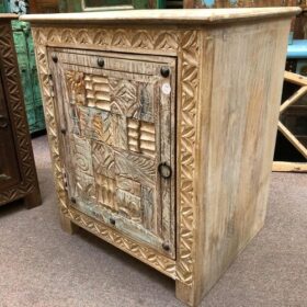 k81 j2 white indian furniture carved block bedside table right