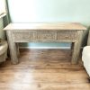 k83 7044 indian furniture 3 drawer carved console main