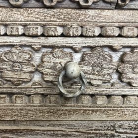 k83 7044 indian furniture 3 drawer carved console ribbed