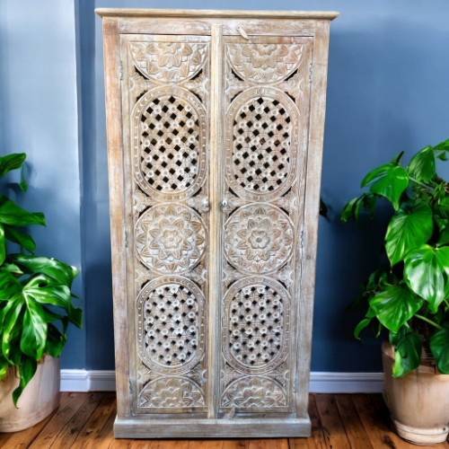 k83 7202 indian furniture ornate natural cabinet wooden
