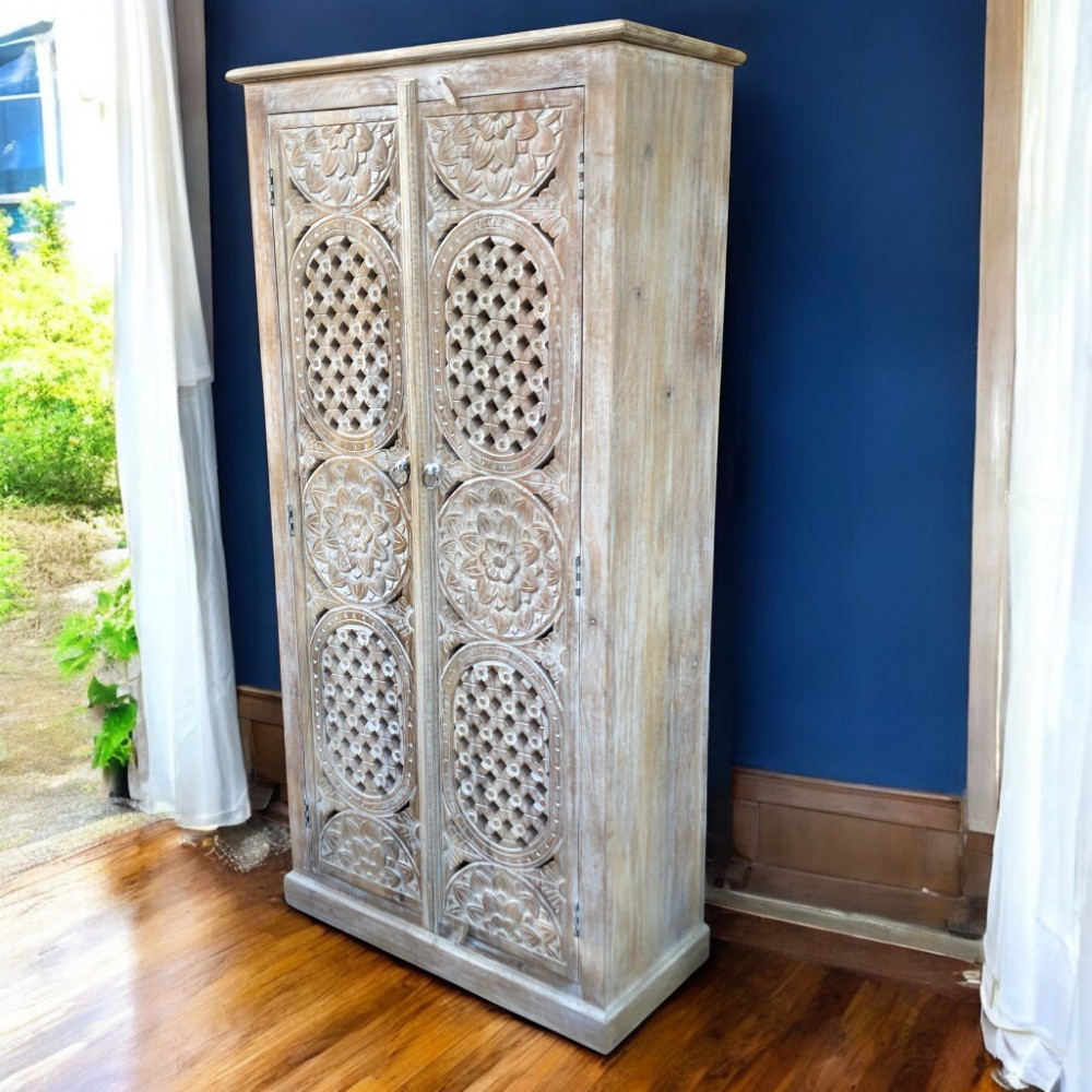 k83 7202 indian furniture ornate natural cabinet main