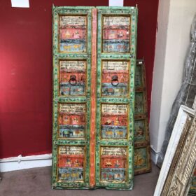 kh26 11 indian furniture amazing hand painted door main