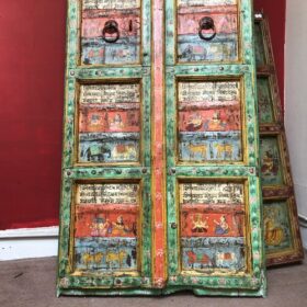 kh26 11 indian furniture amazing hand painted door front