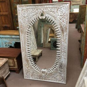 kh26 87 indian furniture 'oval' mango wood mirror main