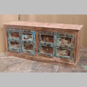 k82 4881 indian furniture old door blue sideboard factory
