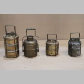 k82 4891 indian accessory gift vintage tiffin tins factory