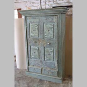 k82 7053 indian furniture sunburst teak door cabinet factory