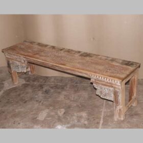 k82 7095 indian furniture carved fronted bench factory