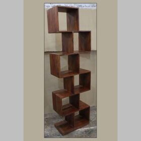 k82 8246 indian furniture sheesham zig zag bookcase factory