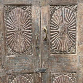 k82 7133 indian furniture old door cabinet close