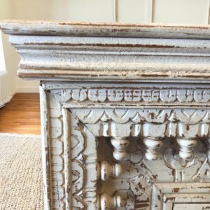 k83 8157 indian furniture spindle sideboard cream