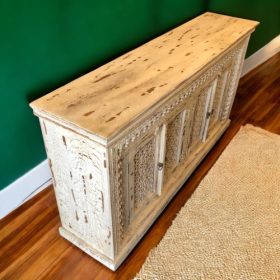 k83 8157 indian furniture spindle sideboard mango