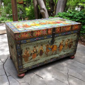 kh27 207 a indian furniture large hand painted trunk main