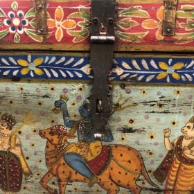 kh27 207 a indian furniture large hand painted trunk patterns