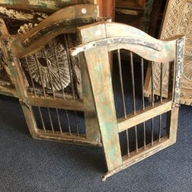k82 4888 a indian furniture old teak 'dog gates' back
